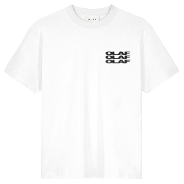 Olaf Blur Logo T-shirt Wit