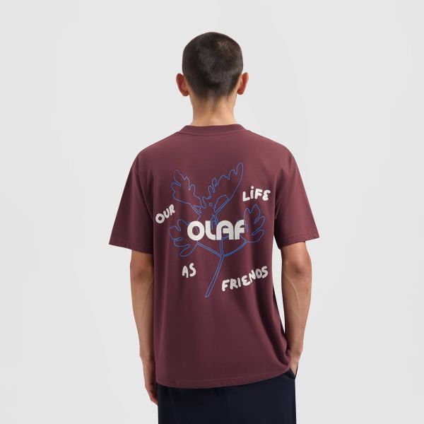 Olaf Grass T-shirt Bordeaux