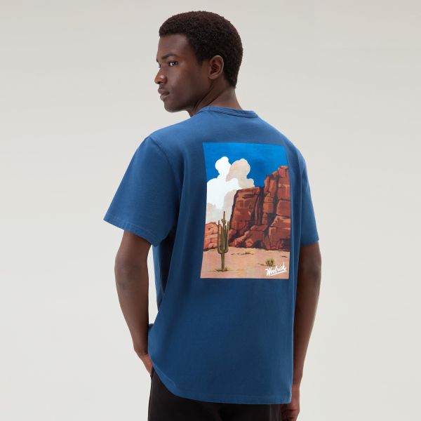 Woolrich Photographic T-shirt Blauw