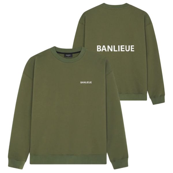 Banlieue Script Sweater Groen