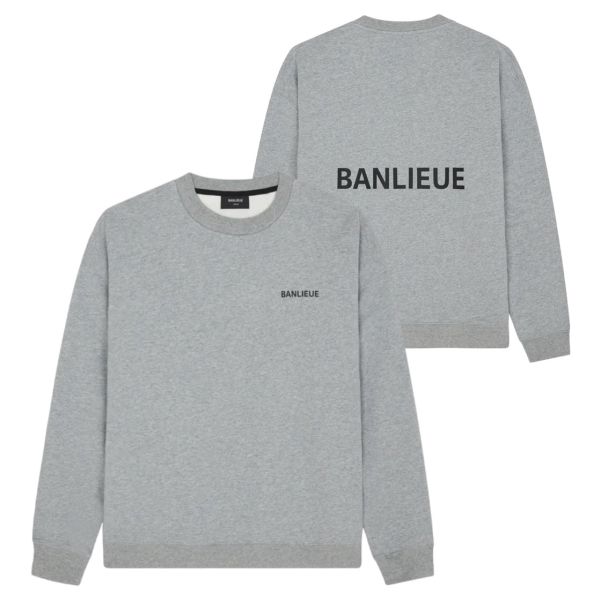 Banlieue Script Sweater Grijs