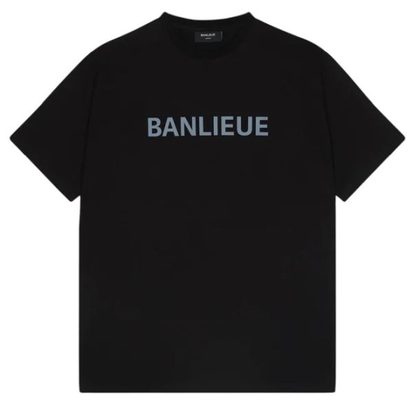 Banlieue Reflective Print T-shirt Zwart