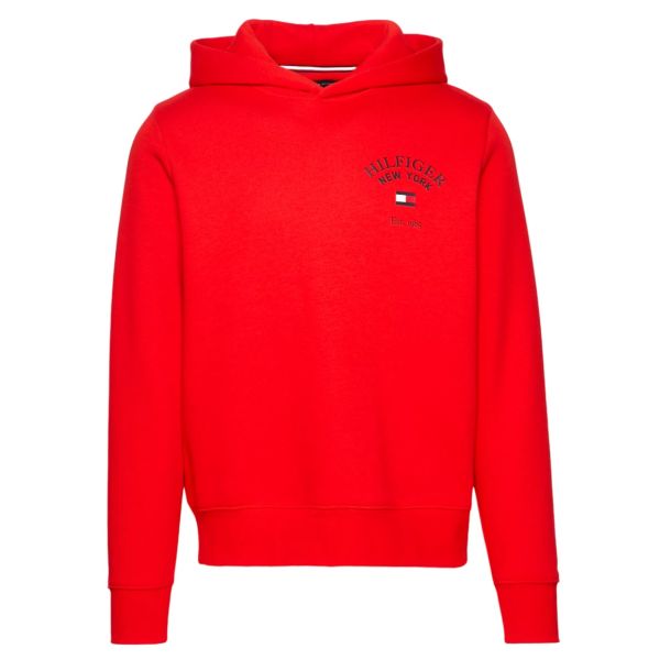 Tommy Hilfiger Arched Varsity Hoodie Rood