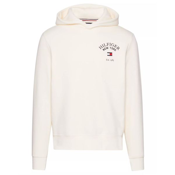 Tommy Hilfiger Arched Varsity Hoodie Off White