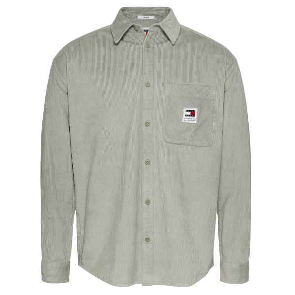 Tommy Jeans Chunky Corduroy Overshirt Licht Groen