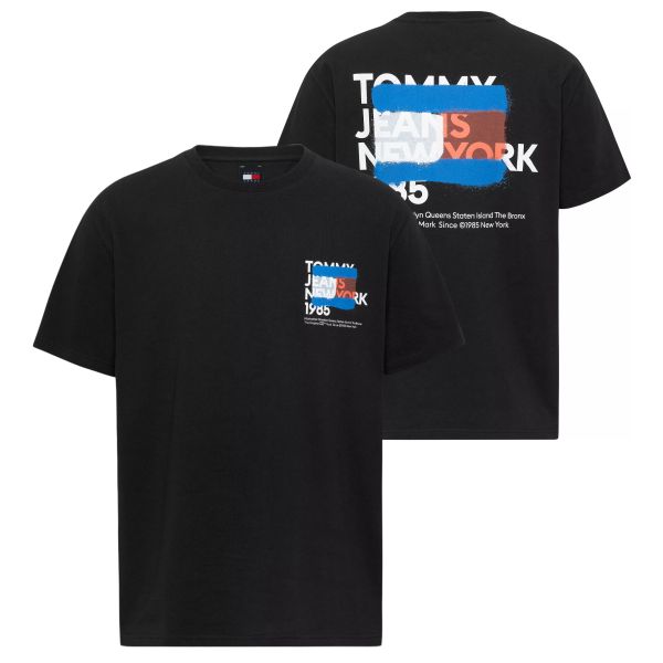 Tommy Jeans NY Graffiti T-shirt Zwart