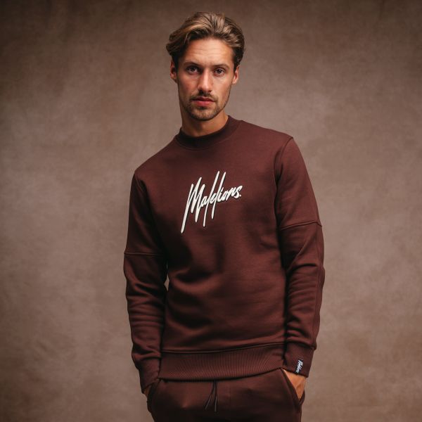 Malelions Duo Essentials Sweater Bruin