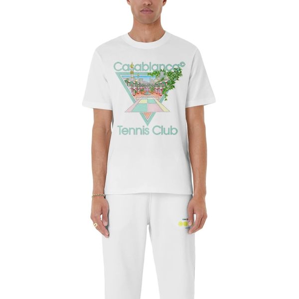 Casablanca Tennis Club Icon T-shirt Wit
