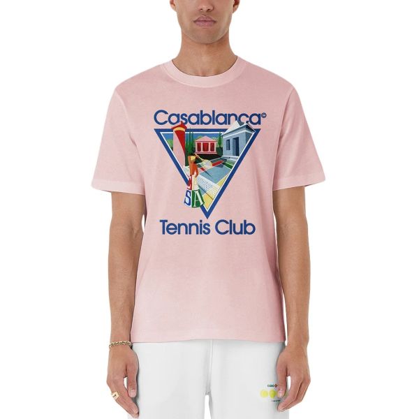 Casablanca La Joueuse T-shirt Roze