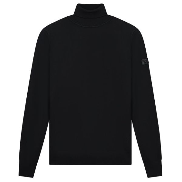 Malelions Knit Turtleneck Sweater Zwart