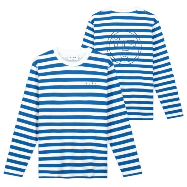 Olaf Stripe Longsleeve T-shirt Blauw/Wit