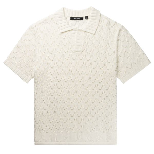 Daily Paper Yinka Relaxed Knit Polo Wit