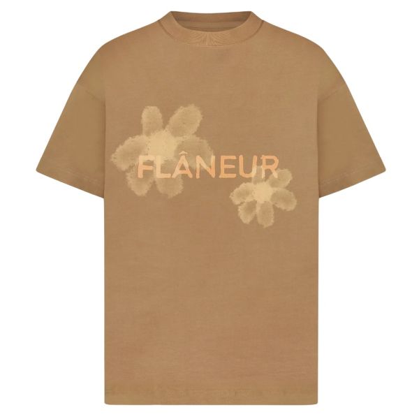 Flâneur Floral Watercolor T-shirt Bruin