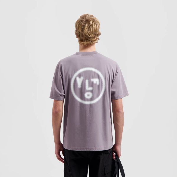 Olaf Pixelated Face T-shirt Paars/Grijs