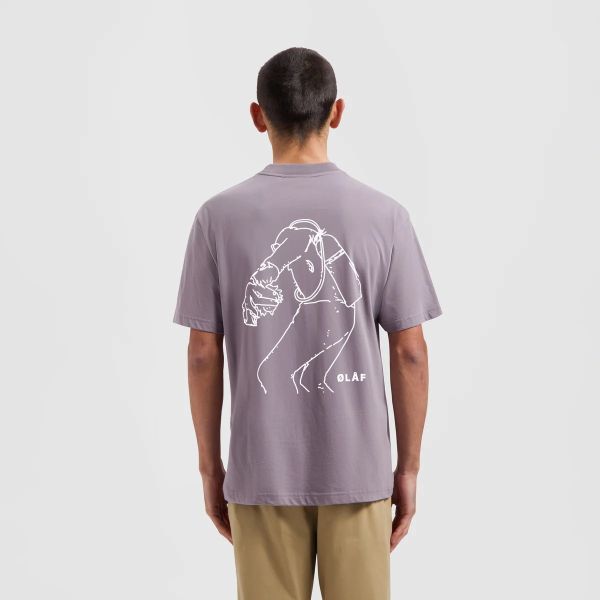 Olaf Diver T-shirt Paars/Grijs