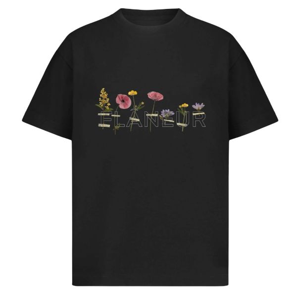 Flâneur Botanical T-shirt Zwart