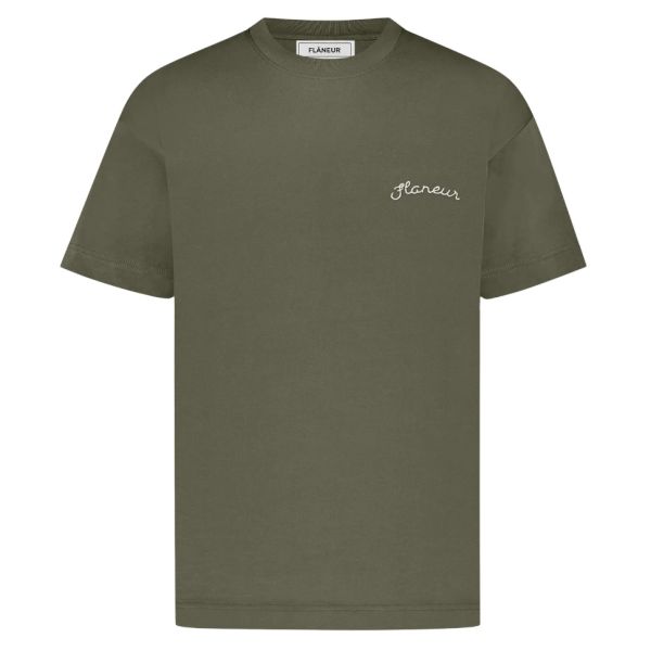 Flâneur Signature T-shirt Donker Groen