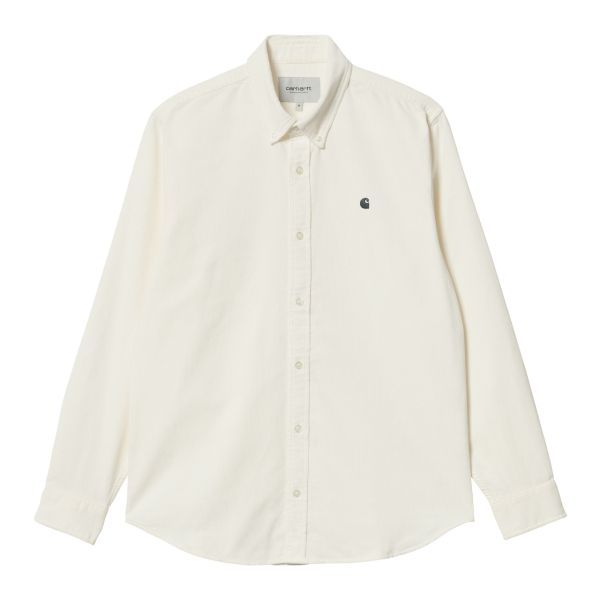 Carhartt Madison Cord Overshirt Off White