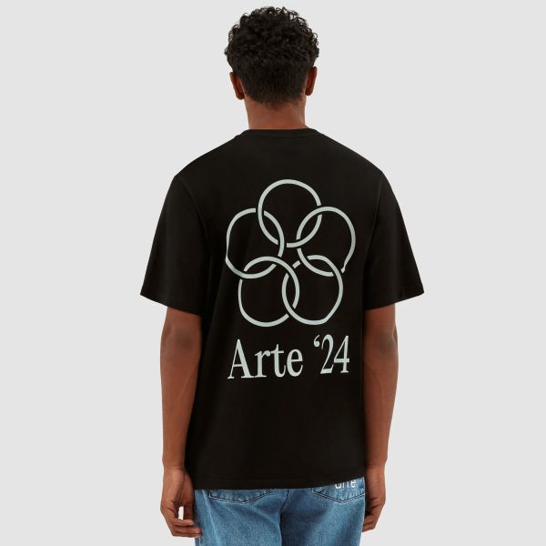 Arte Antwerp Teo Back Rings T-shirt Zwart