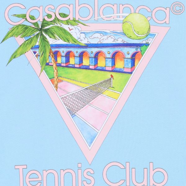 Casablanca Tennis Club Icon Sweater Licht Blauw