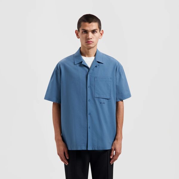 Olaf Cotton Linen Overhemd Blauw