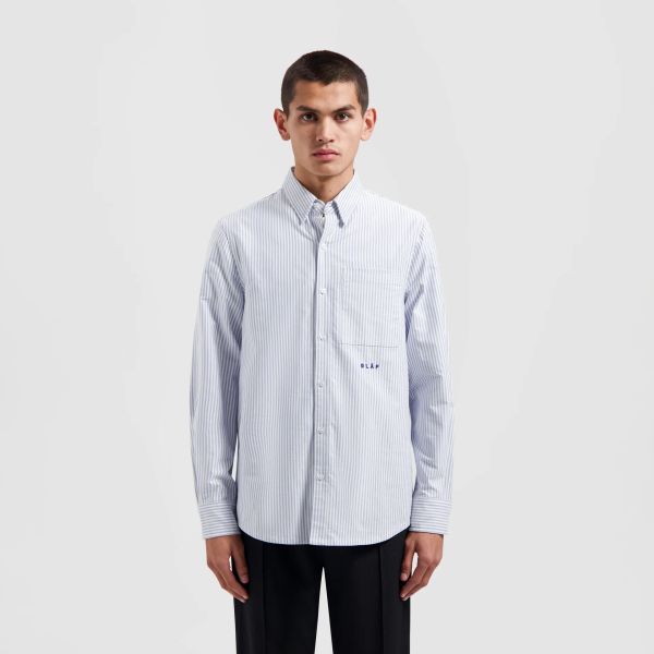 Olaf Oxford Stripe Overhemd Blauw/Wit