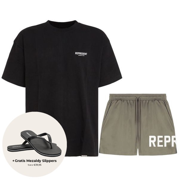 Represent Owners Club Zomerset Zwart Khaki