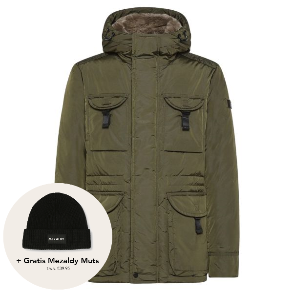 Peuterey Aiptek Fur Parka Donker Groen
