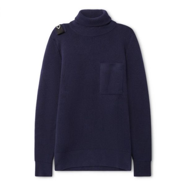 Ma.strum Milano Knitted Roll Neck Sweater Navy