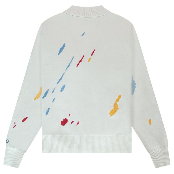 The New Originals Paint Splatter Cardigan Wit | Mezaldy.com