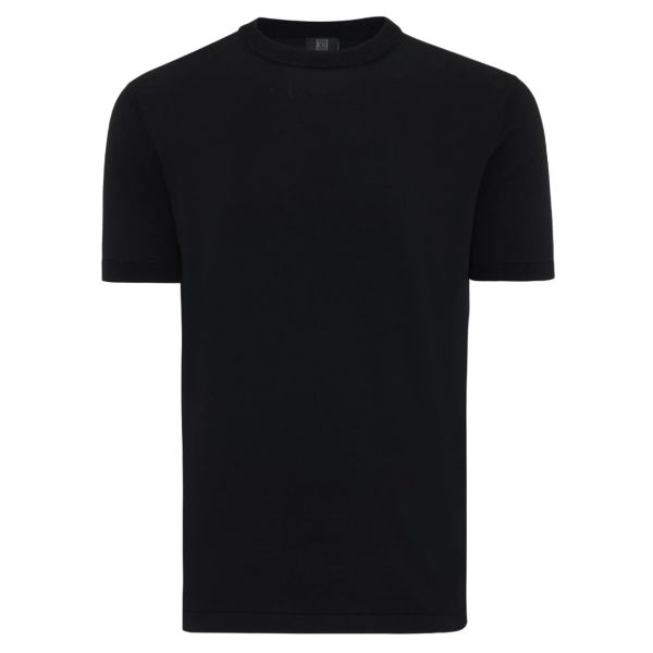 Genti Round T-shirt Zwart