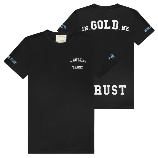 In Gold We Trust The Pusha T-shirt Zwart
