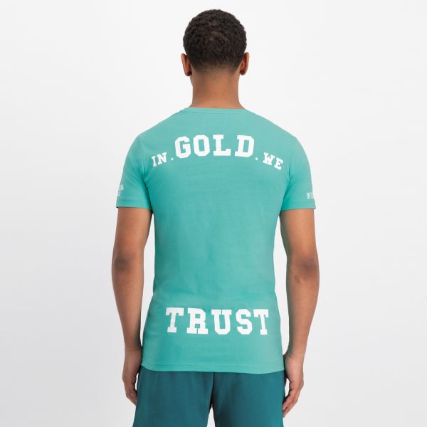In Gold We Trust The Pusha T-shirt Turquoise