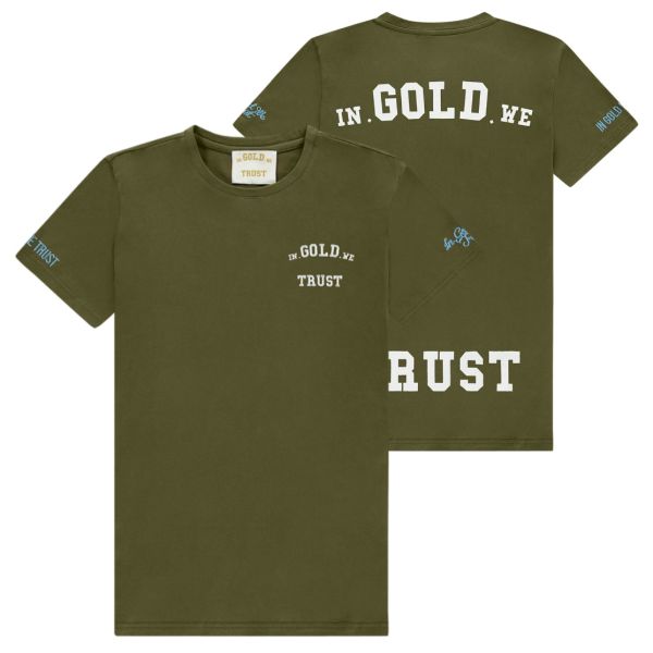 In Gold We Trust The Pusha T-shirt Groen