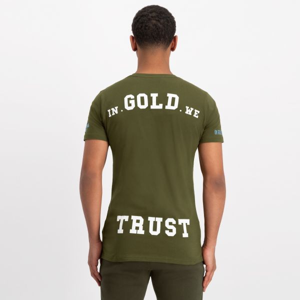 In Gold We Trust The Pusha T-shirt Groen