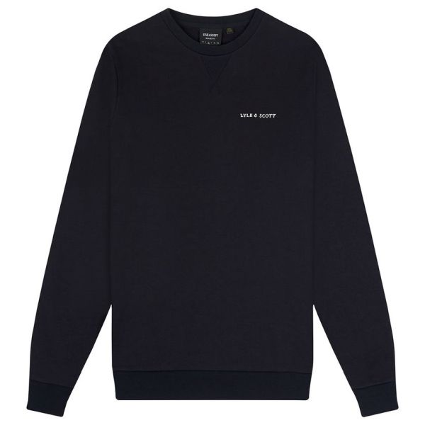 Lyle & Scott Loopback Embroidered Sweater Navy