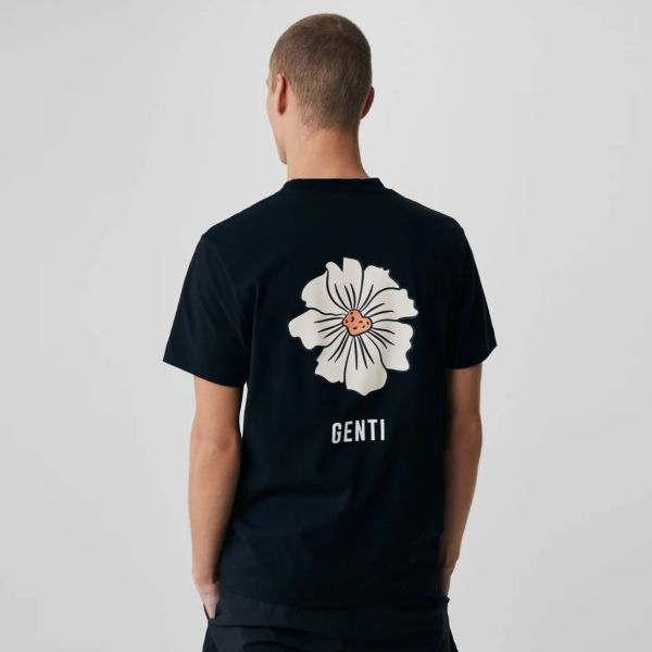 Genti Flower T-shirt Zwart