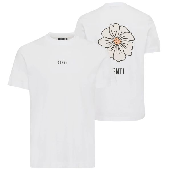 Genti Flower T-shirt Wit