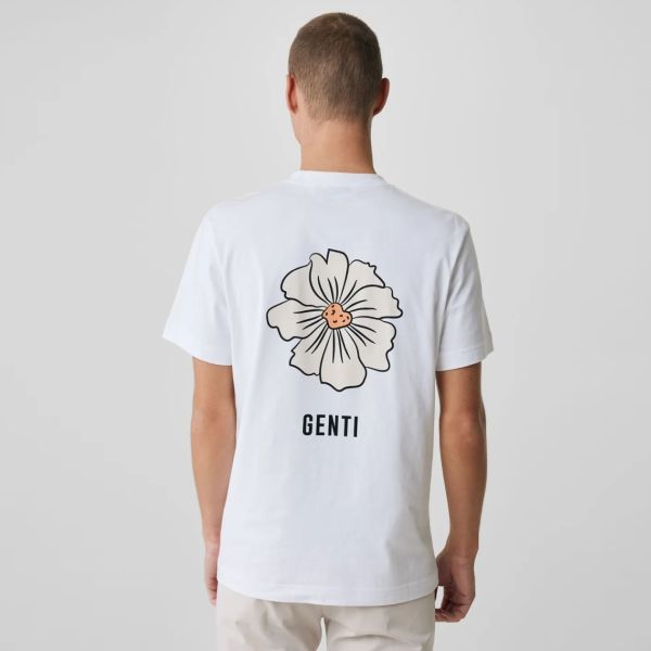 Genti Flower T-shirt Wit