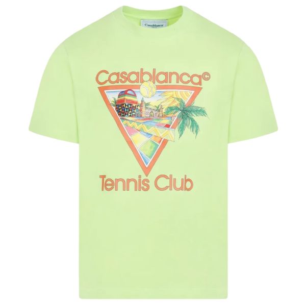 Casablanca Afro Cubism Tennis Club T-shirt Groen