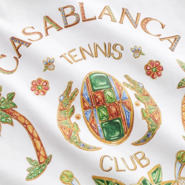 Casablanca Joyaux D'Afrique Tennis Club T-shirt Wit