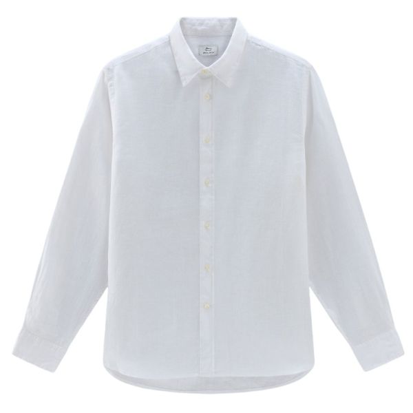Woolrich Linen Overhemd Wit
