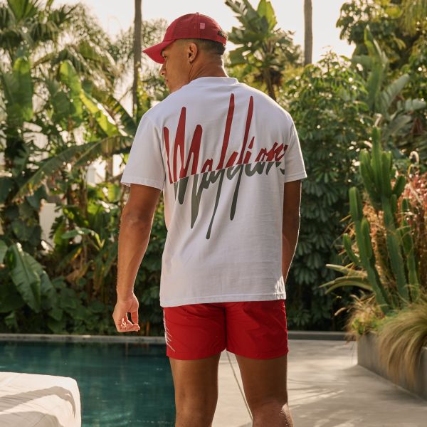 Malelions Split T-shirt Wit