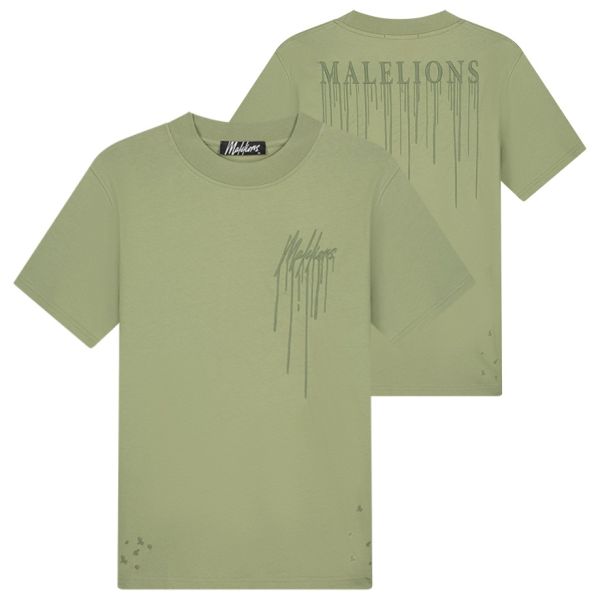 Malelions Painter T-shirt Licht Groen
