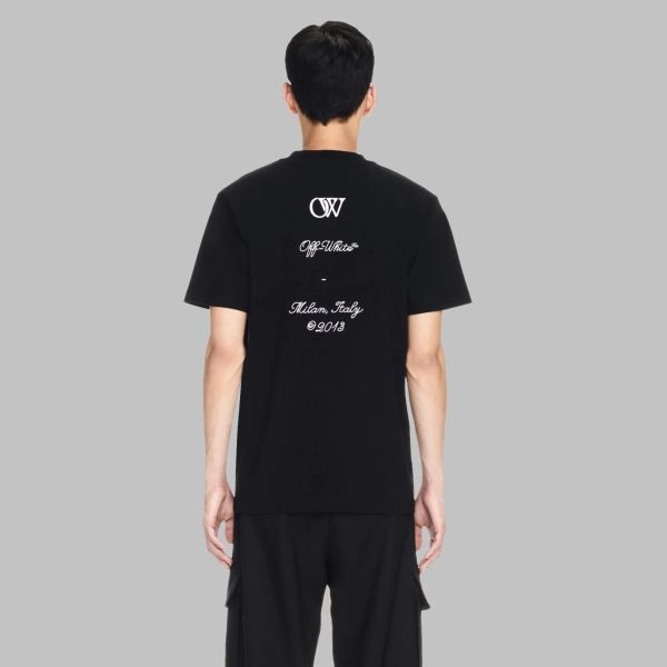 Off-White 23 Logo Slim T-shirt Zwart
