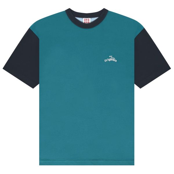 The New Originals Workman Embroidered T-shirt Spruced Up/Licht Blauw