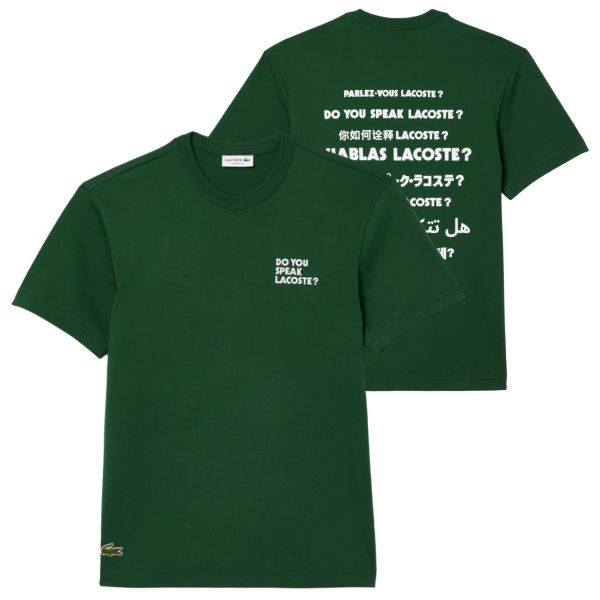 Lacoste Slogan Back T-shirt Groen