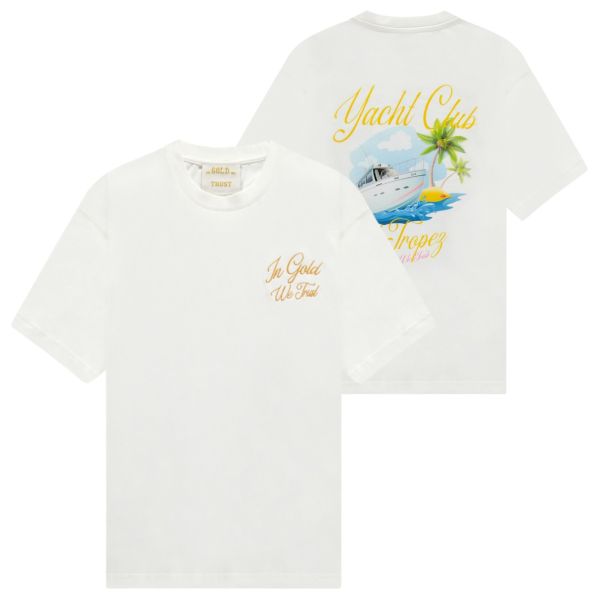 In Gold We Trust The Yacht T-shirt Wit