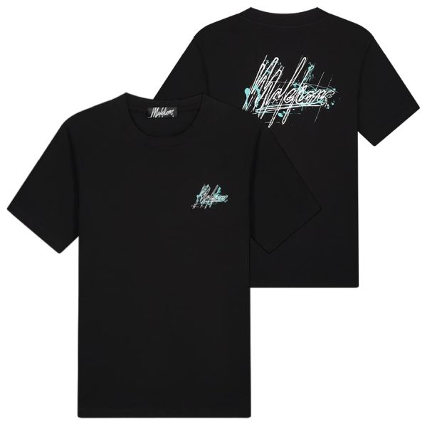 Malelions Splash T-shirt Zwart