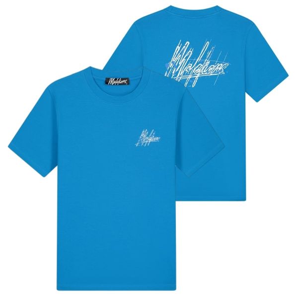 Malelions Splash T-shirt Blauw